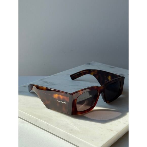 NEW Saint Laurent SL654 Sunglasses in Havana Brown $545 - Picture 8 of 9